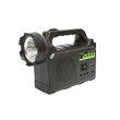 Kit iluminat portabil LED cu 3 becuri/proiector, radio FM, MP3, panou solar si baterie 3.7V, 4500 mAh pentru pescuit camping GD-P30FM