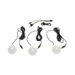 Kit iluminat portabil LED cu 3 becuri/proiector, radio FM, MP3, panou solar si baterie 3.7V, 4500 mAh pentru pescuit camping GD-P30FM