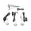 Kit iluminat portabil LED cu 3 becuri/proiector, panou solar si baterie 6V, 4.5 Ah pentru pescuit camping GD-7COB
