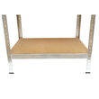 Raft metalic cu 4 polite MDF, 144x60x30cm, 50kg/polita, montaj fara suruburi Breckner Germany