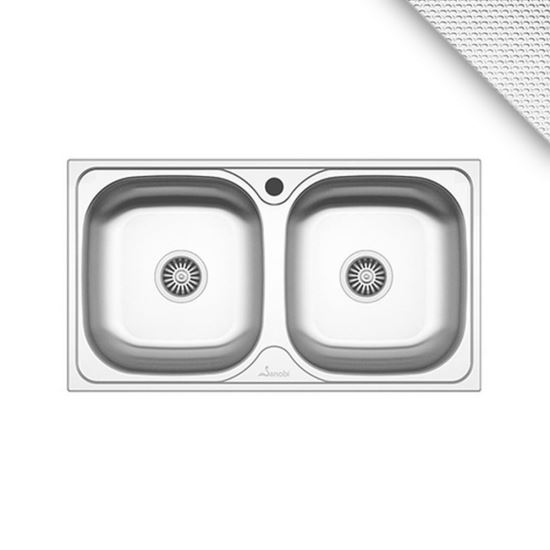 CHIUVETA INOX 2202.BL 780X440 2CLN SANOBI