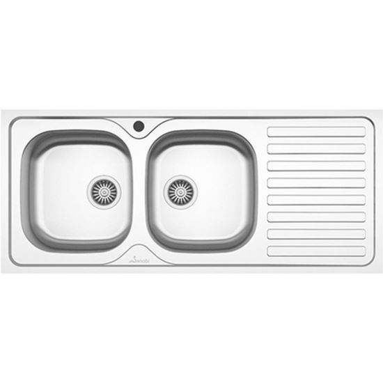 CHIUVETA INOX 2401.B2SM 116X50 2CP1P ST SANOBI