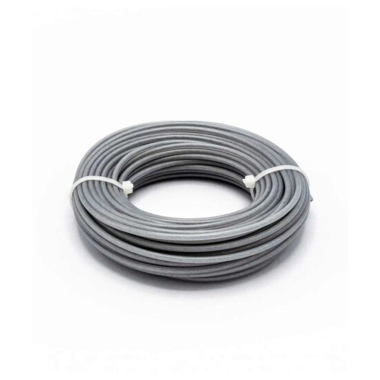 Fir motocoasa 15 m, insertie otel, rotund,  gri