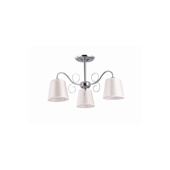 Lustra Ivy Crom+Alb 3xE27 60W