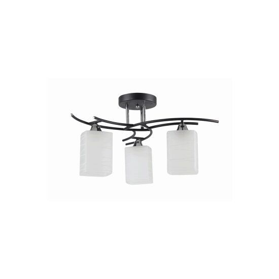 Lustra Nara Crom+Negru+Alb 3xE27 60W