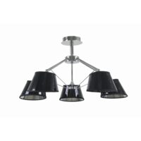 Lustra Ebony Crom+Negru 5xE27 60W