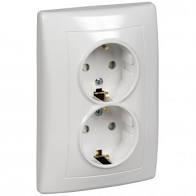 SEDNA PRIZA DUBLA SCHUKO ALB