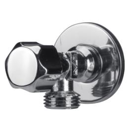 Robinet Coltar Nichelat cu Cap Armatura din Cauciuc 1003 / De[inch]: 1/2; Di[inch]: 1/2