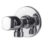 Robinet Coltar Nichelat cu Cap Armatura din Cauciuc 1004 / De[inch]: 1/2; Di[inch]: 3/8