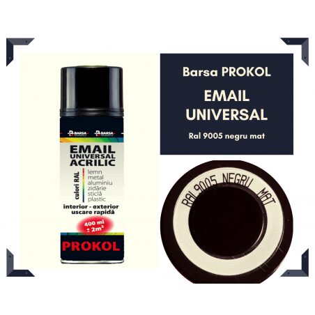 SPRAY EMAIL ACRILIC RAL9005 NEGRU MAT