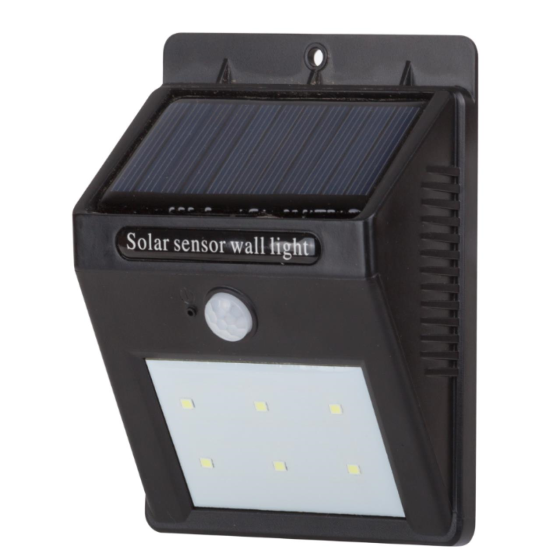 Lampa Led de Perete cu Incarcare Solara si Senzor de Miscare / P[W]: 1