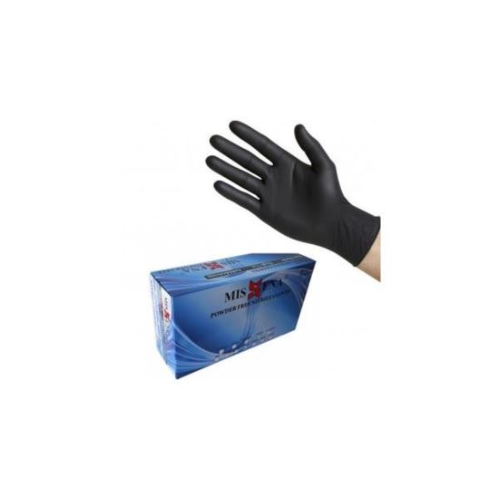 Manusi vitril negre 100/set S