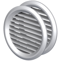 Grila de Ventilatie Rotunda din ABS cu Plasa 1111 / D[mm]: 50; C: Alb.