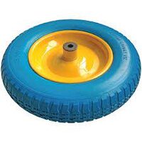 Roata roaba 14" x 3.5 - 8, ax D14 mm, poliuretan SSPU bucsa otel, profil crampon