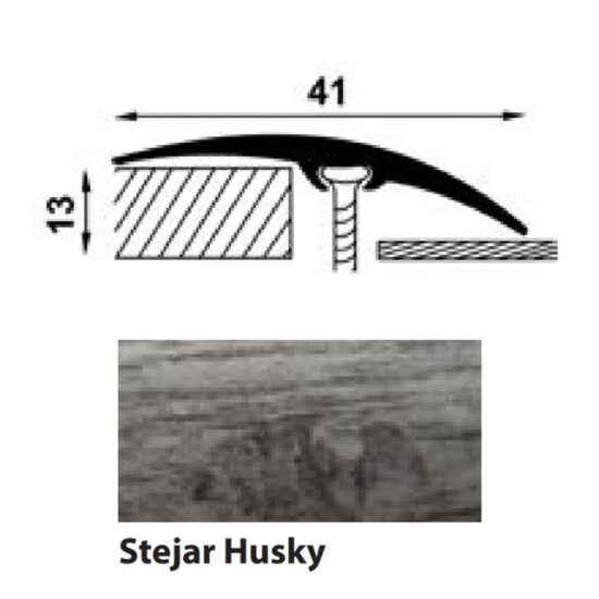 PROFIL AL TRECERE CU DIF NIVEL CU SURUB ASCUNS STEJAR HUSKY 41MM/90CM