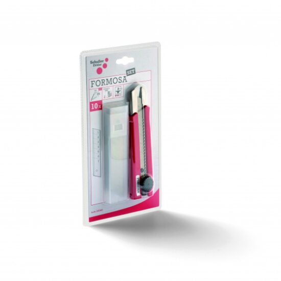 Cutter si set lame 10 buc. Formosa 25 mm