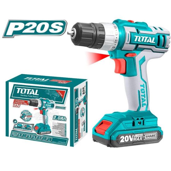 TOTAL - MASINA DE GAURIT CU ACUMULATOR 20V-2.0AH LI-ION (1 ACUMULATOR, COLOR BOX) - NEW