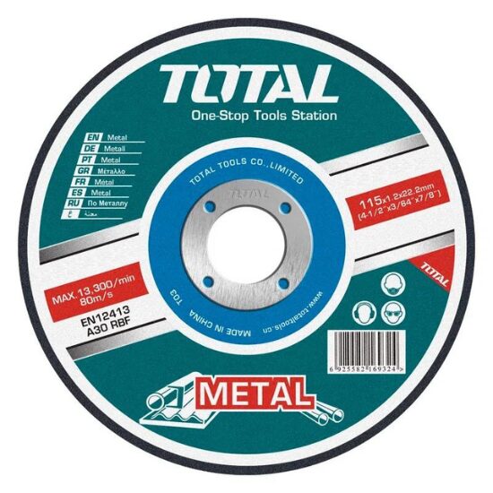 TOTAL - Disc debitare metale - 125mmTOTAL