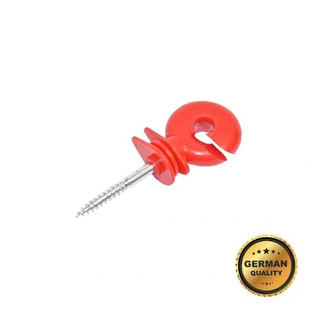 Izolator inelar premium rosu 91x35mm pentru gard electric Breckner Germany