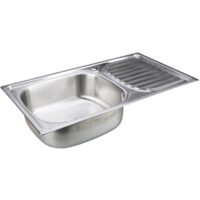 Chiuveta Inox Satin cu Picurator pentru Blat / lxLxH[mm]: 760x430x170; Tip: 