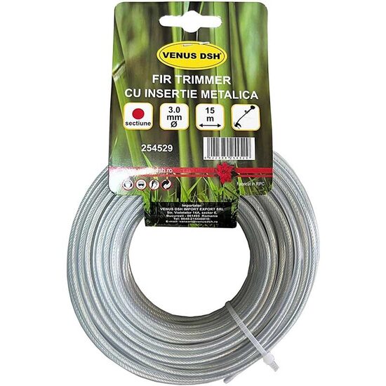 FIR TRIMMER ROTUND CU INSERTIE METALICA 3.0 MMX15 M