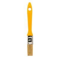 Pensula lata SERIA 37, fir natural, maner PVC galben