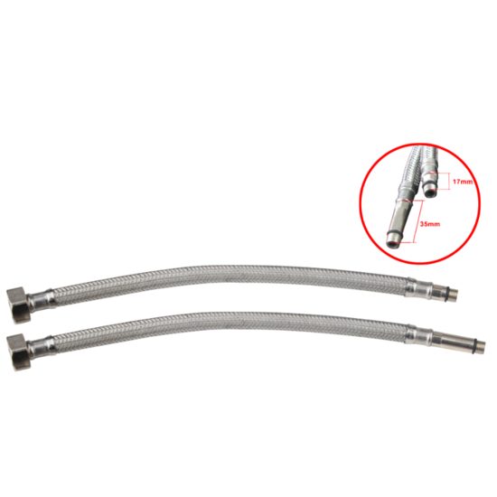 Racord Flexibil Baterie Inox / Tip: Baterie 17; D[inch]: 1/2; Di[inch]: M10; L[mm]: 400