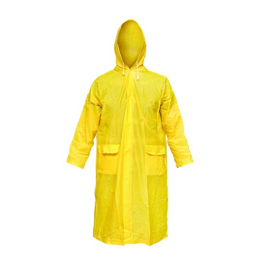 Pelerina cu gluga impermeabila XXXL din PVC, 2 buzunare, inchidere cu capse, galben Breckner Germany