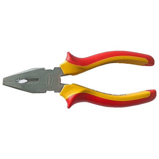 Cleste patent tip E, maner rosu galben