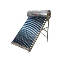 Panou solar nepresurizat inox cu 15 tuburi pentru apa calda, boiler 150L, 1450x490x490mm