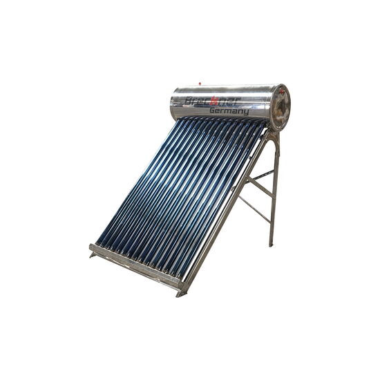 Panou solar nepresurizat inox cu 15 tuburi pentru apa calda, boiler 150L, 1450x490x490mm