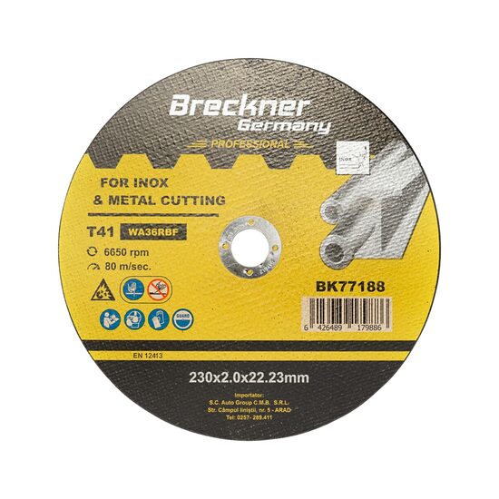 Panza disc flex pentru taiat si polizat inox T41 230x2.0x22mm