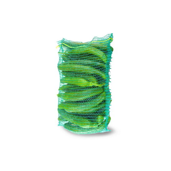 Sac 50x80 cm din tesatura polietilena tip Raschel 28 gr, verde deschis, dunga