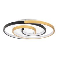 Plafoniera Trim 30W 42cm 3000-6500K, negru+auriu, Erste