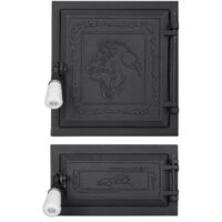 Usa Soba + Cenusar Economica II cu Cleme Fonta / H[mm]: 270+140; B[mm]: 250