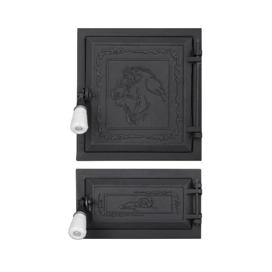 Usa Soba + Cenusar Economica II cu Cleme Fonta / H[mm]: 270+140; B[mm]: 250