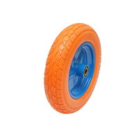 Roata roaba poliuretanica 3.50-8 cu janta metal