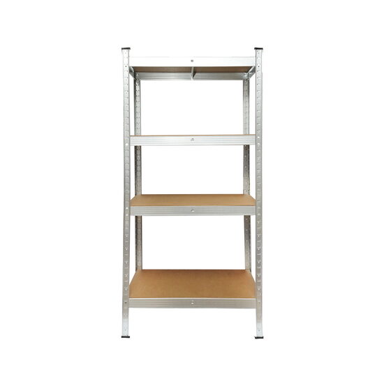 Raft metalic cu 4 polite MDF, 144x60x30cm, 50kg/polita, montaj fara suruburi Breckner Germany