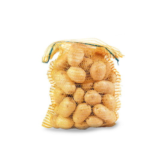 Sac 50x80 cm din tesatura polietilena tip Raschel 28 gr, galben, dunga