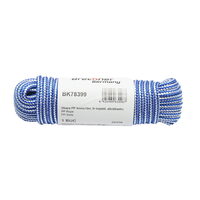 Sfoara PP impletita 4mmx10m, alb/albastru Breckner