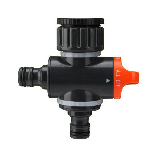 Adaptor Doua Cai cu Robinet PLUS.