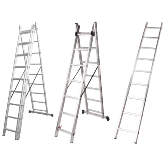 Scara din Aluminiu ETS / N[trepte]: 10; T[tronsoane]: 3; H[cm]: 660; Ht[cm]: 674