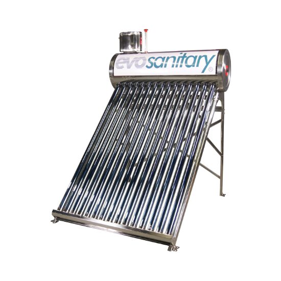 Sistem Panou Solar Nepresurizat cu Tuburi Vidate INOX D / Vt[l]: 207; Vr[l]   : 152; T[buc]   : 18; D[mm]: 58; L[mm]: 1800