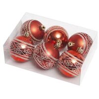 Set globuri brad 6cm, 6 buc/tub Artezan 36 tub/display