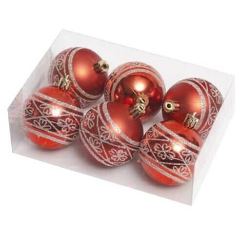 Set globuri brad 6cm, 6 buc/tub Artezan 36 tub/display