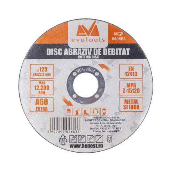 Disc Abraziv de Debitat ETS / G: A60 Extra; D[mm]: 125; B[mm]: 1