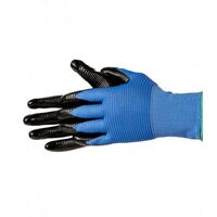 MaNUa LUCRU, NITRIL NEGRU-NYLON ALBASTRU, 9''