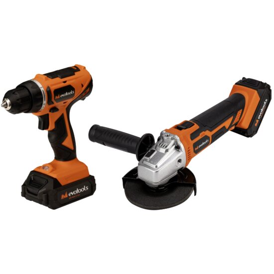 Kit Promo Masina de Gaurit si Insurubat si Polizor Unghiular cu 2 Acumulatori si Incarca...