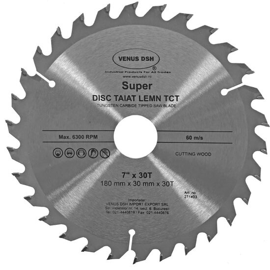 DISC TAIAT LEMN TCT - 12"-300X48TX30 MM