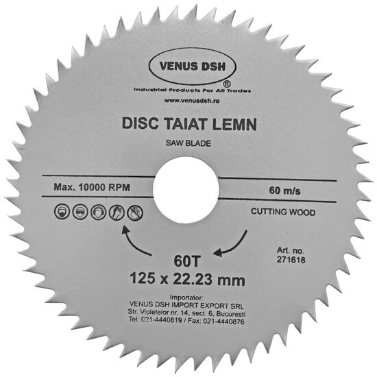 DISC TAIAT LEMN 180 X 22.23 MM - 72 T